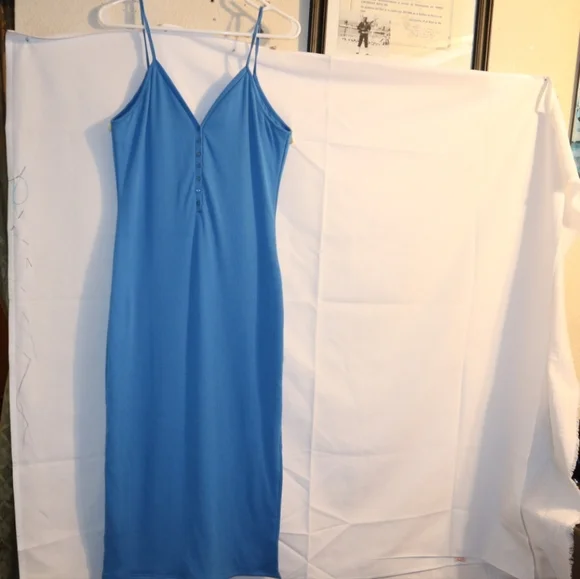SNDYS REVOLVE Georgie Dress in Marlin Blue Size XL Stretch Sexy - Picture 5 of 13